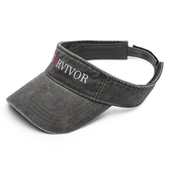 Vintage Breast Cancer Survivor Sun Visor Black - Loyalty Vibes