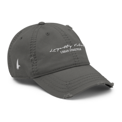 Mainstream Distressed Hat Charcoal Grey - Loyalty Vibes