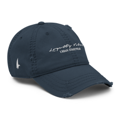 Mainstream Distressed Hat Navy - Loyalty Vibes