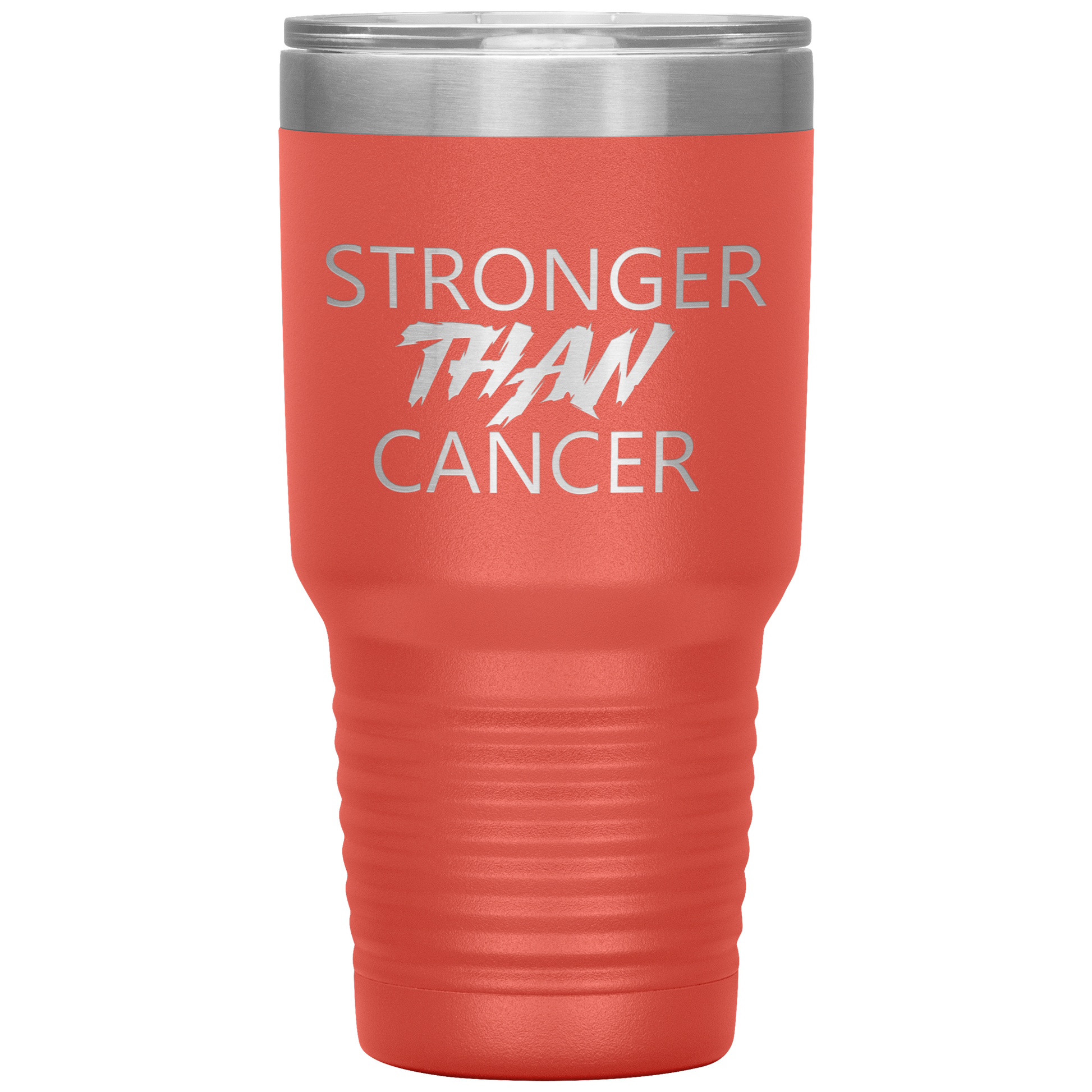 Stronger Than Cancer Ninja Tumbler Coral