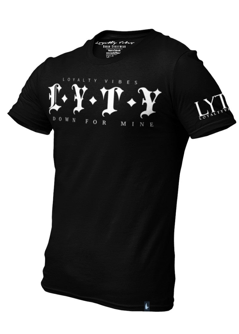 Down For Mine T-Shirt Black Men's - Loyalty Vibes