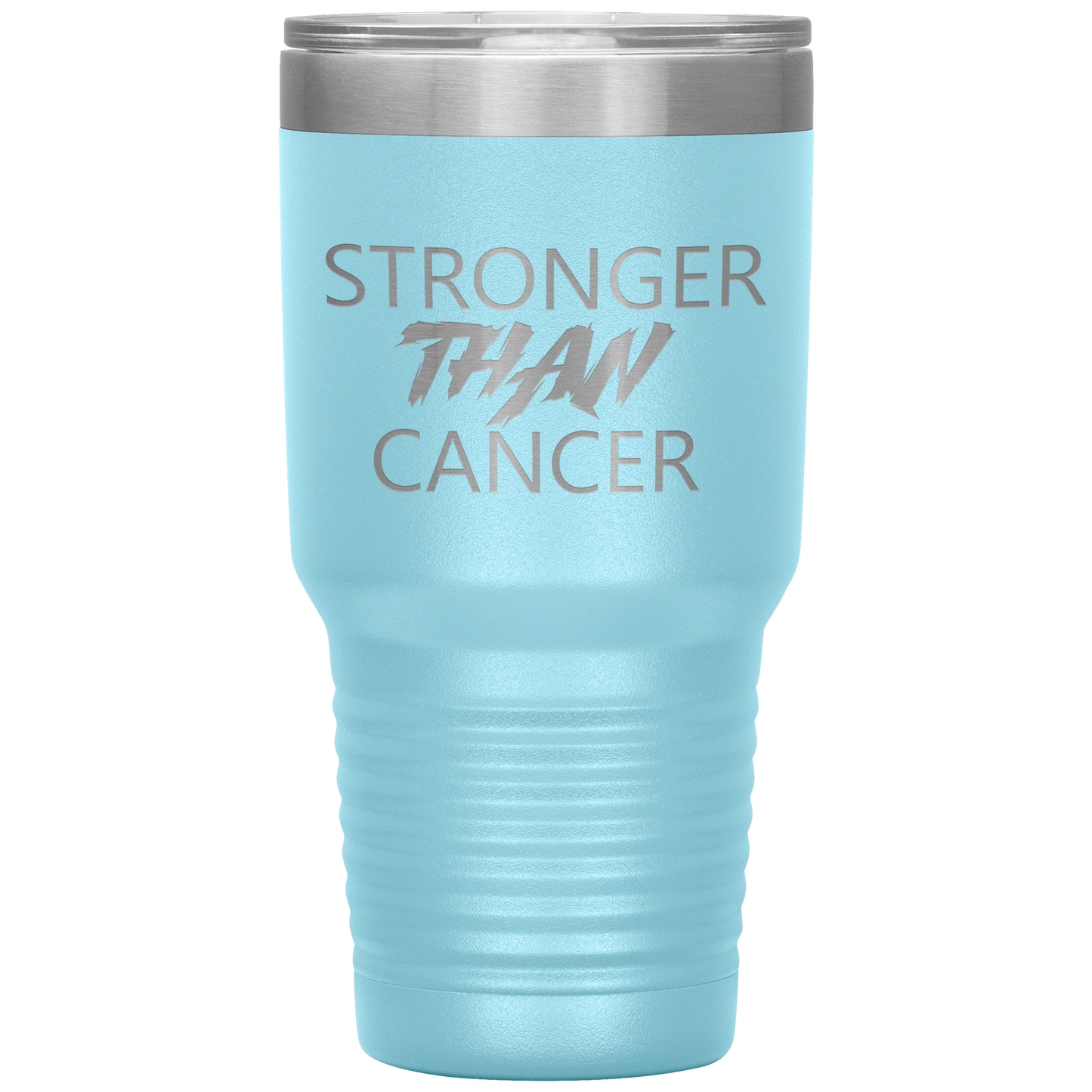 Stronger Than Cancer Ninja Tumbler Light Blue