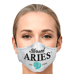 Blessed Aries Face Mask - GR White Renegade - Loyalty Vibes