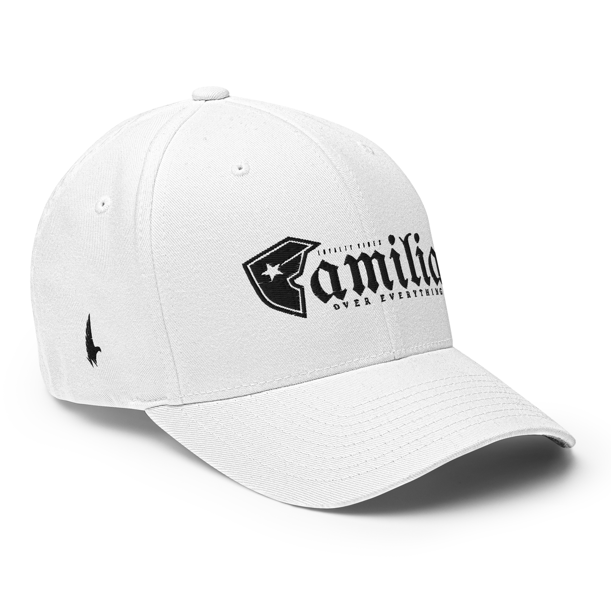 Familia Over Everything Fitted Hat White - Loyalty Vibes