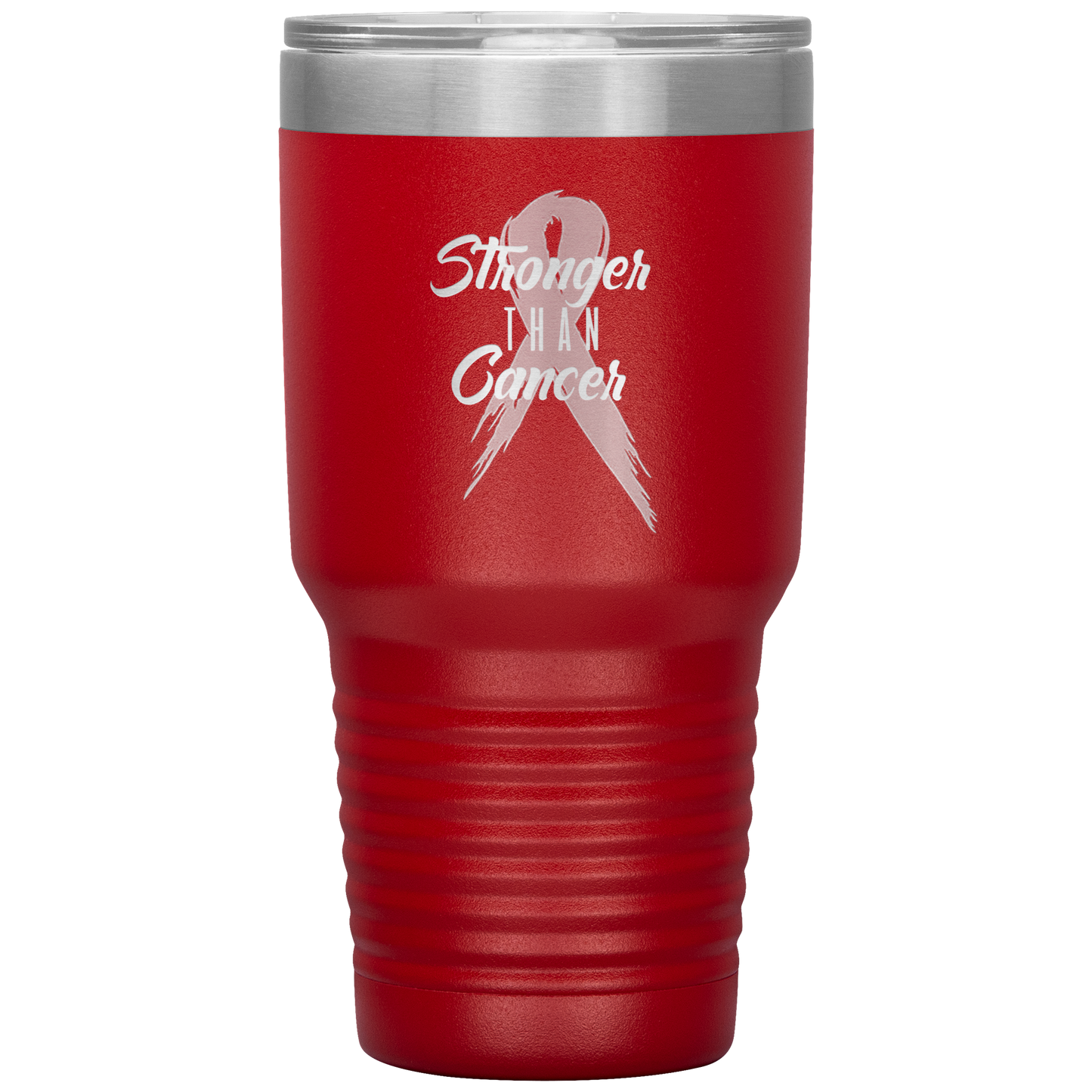 Stronger Than Cancer Tumbler Red
