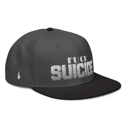 Loyalty Vibes Fk Suicide Snapback Hat Charcoal Grey White Black OS Loyalty Vibes