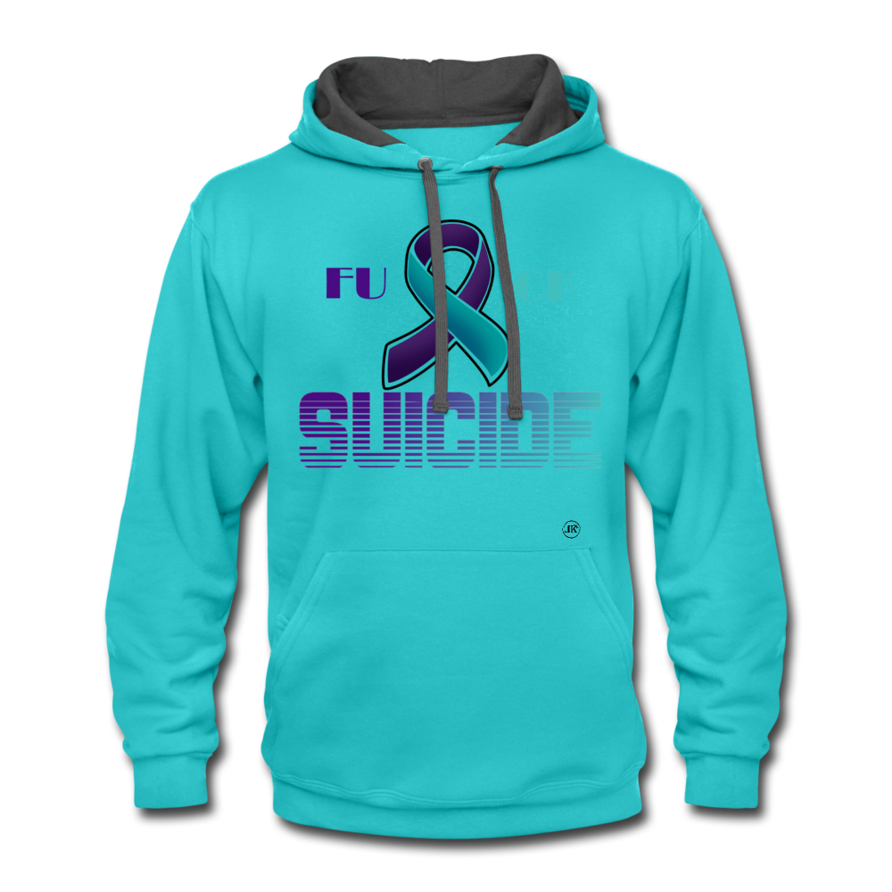 Fk Suicide Urban Hoodie scuba blue asphalt Loyalty Vibes