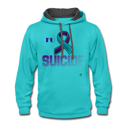 Fk Suicide Urban Hoodie scuba blue asphalt Loyalty Vibes
