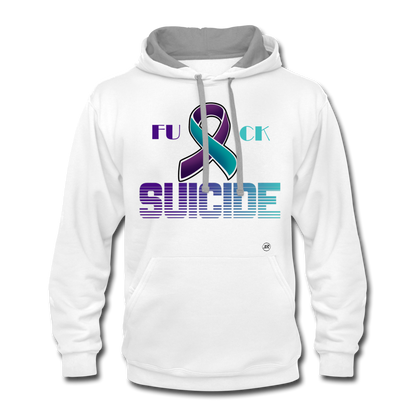 Fk Suicide Urban Hoodie white gray Loyalty Vibes
