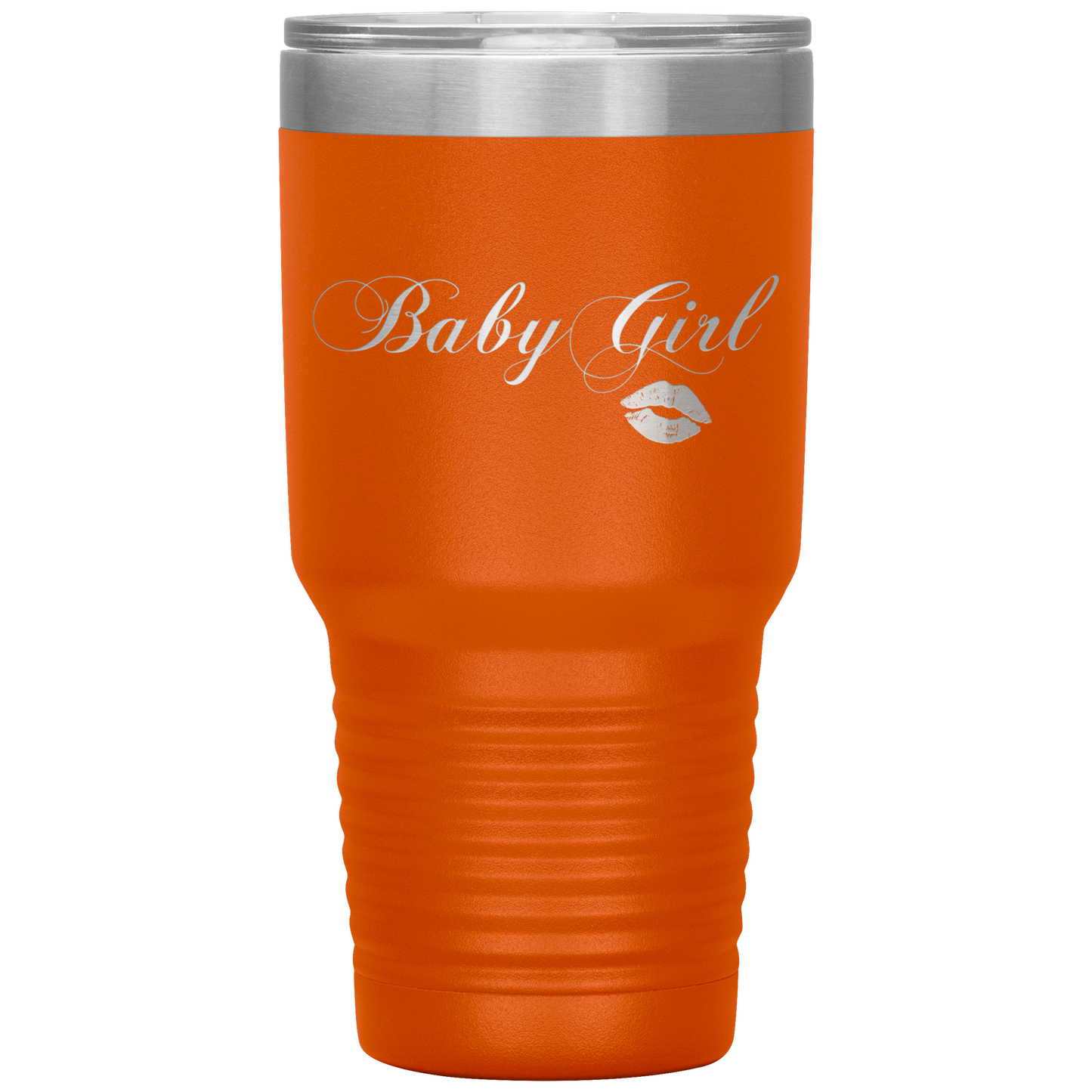 Baby Girl Kisses Tumbler Orange Loyalty Vibes