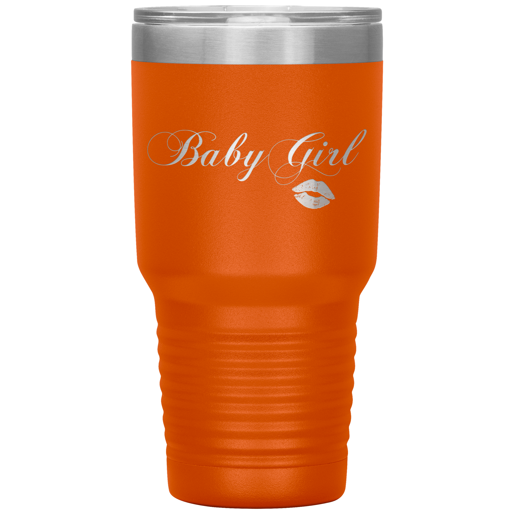 Baby Girl Kisses Tumbler Orange Loyalty Vibes