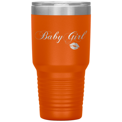 Baby Girl Kisses Tumbler Orange Loyalty Vibes
