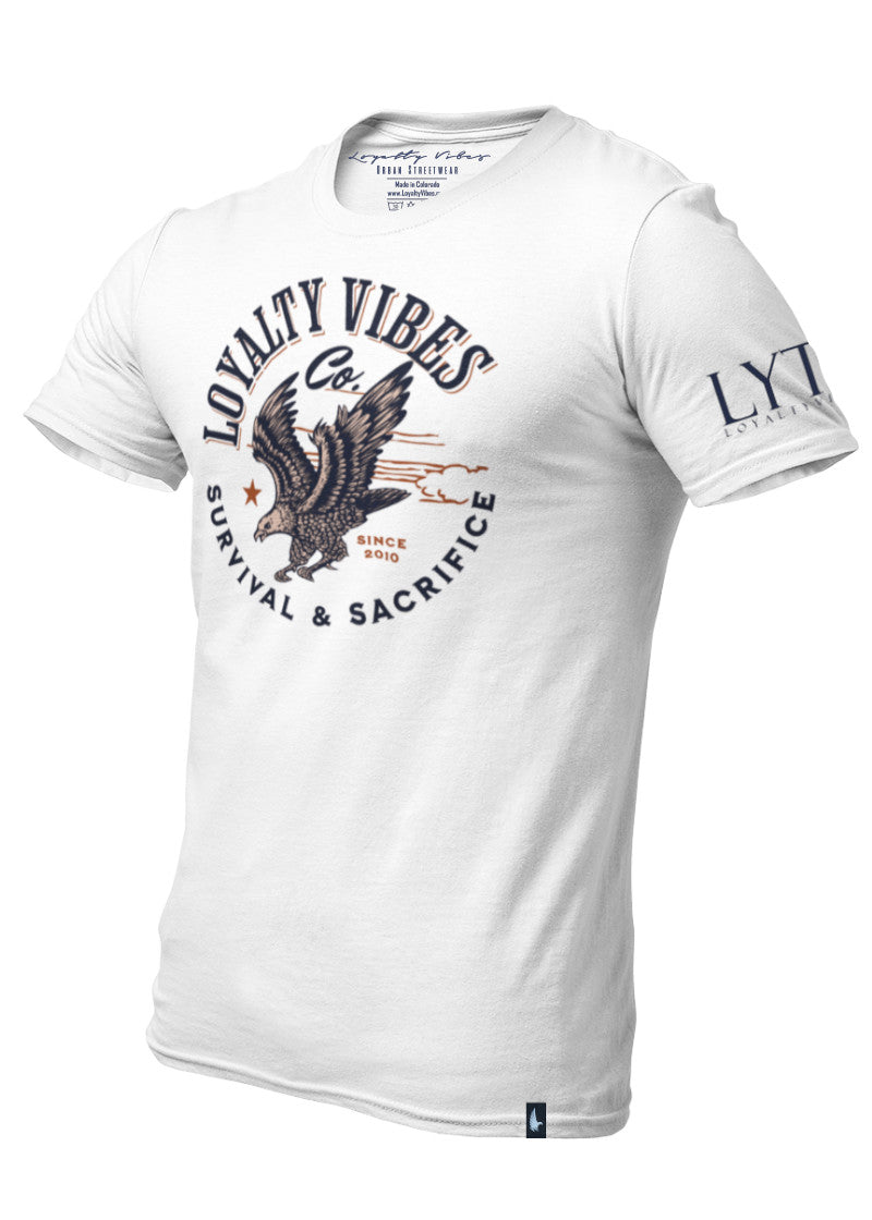 Freedom Graphic T-Shirt White - Loyalty Vibes