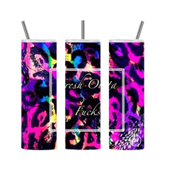 Fresh Outta F*cks Tumbler Purple 20 oz. - Loyalty Vibes