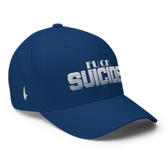 Fuck Suicide Fitted Hat Blue Fitted - Loyalty Vibes