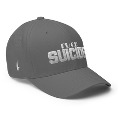 Fuck Suicide Fitted Hat - Grey Fitted - Loyalty Vibes