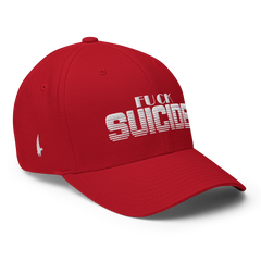Fuck Suicide Fitted Hat Red Fitted - Loyalty Vibes