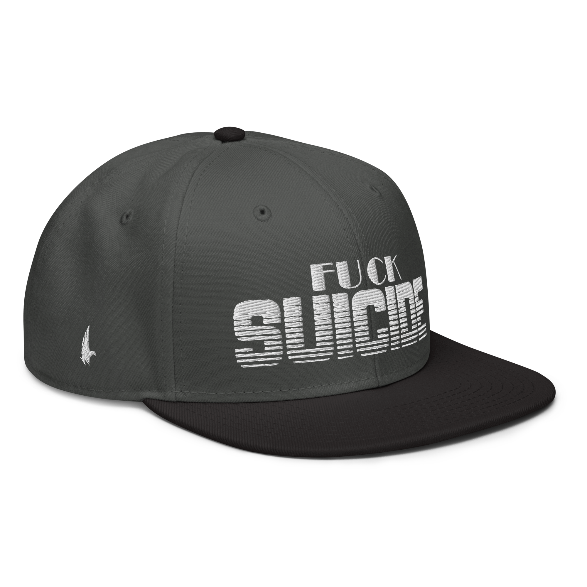 Fk Suicide Snapback Hat - Charcoal Grey / White / Black OS - Loyalty Vibes