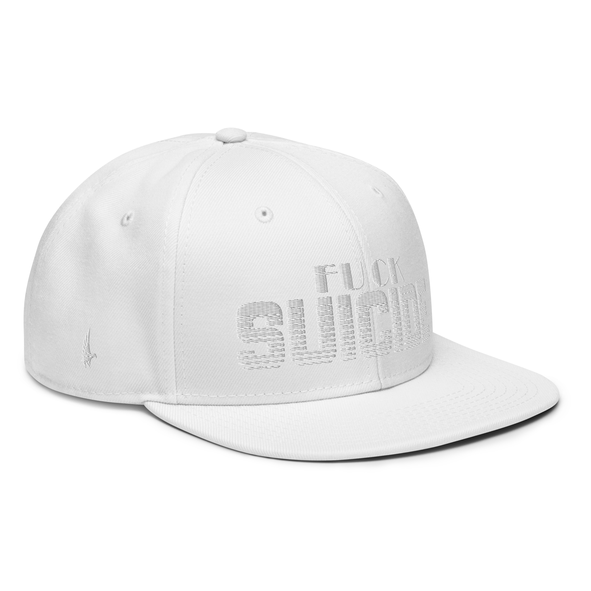 Fk Suicide Snapback Hat - White / White OS - Loyalty Vibes