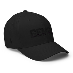 Gemini Fitted Hat Black / Black - Loyalty Vibes
