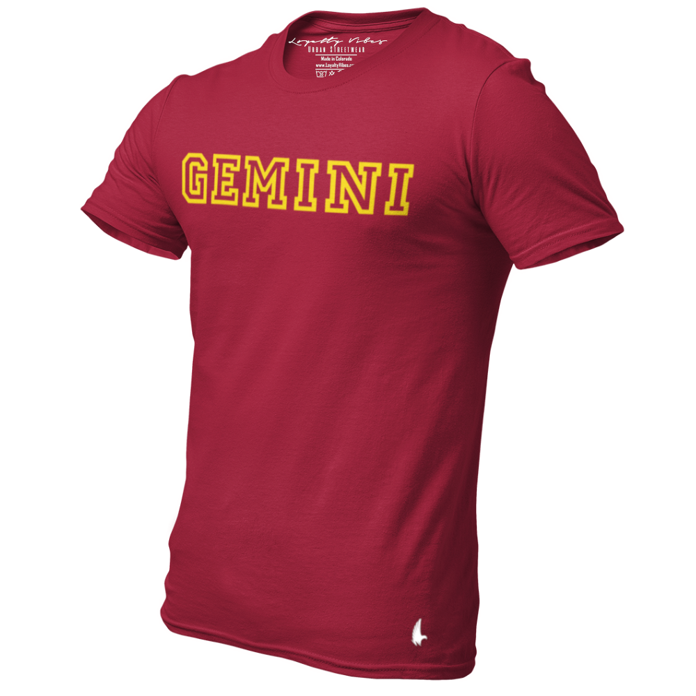 Gemini Legacy T-Shirt - Maroon - Loyalty Vibes