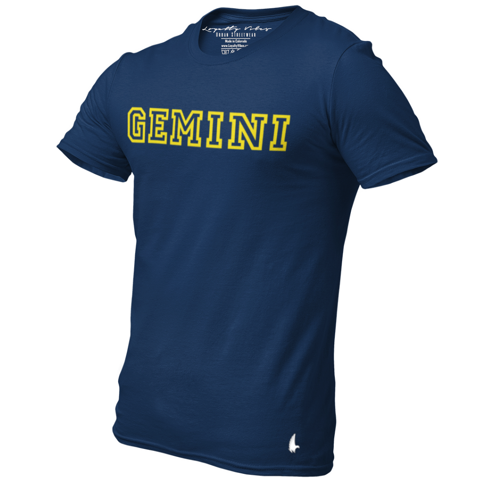 Gemini Legacy T-Shirt - Navy Blue - Loyalty Vibes