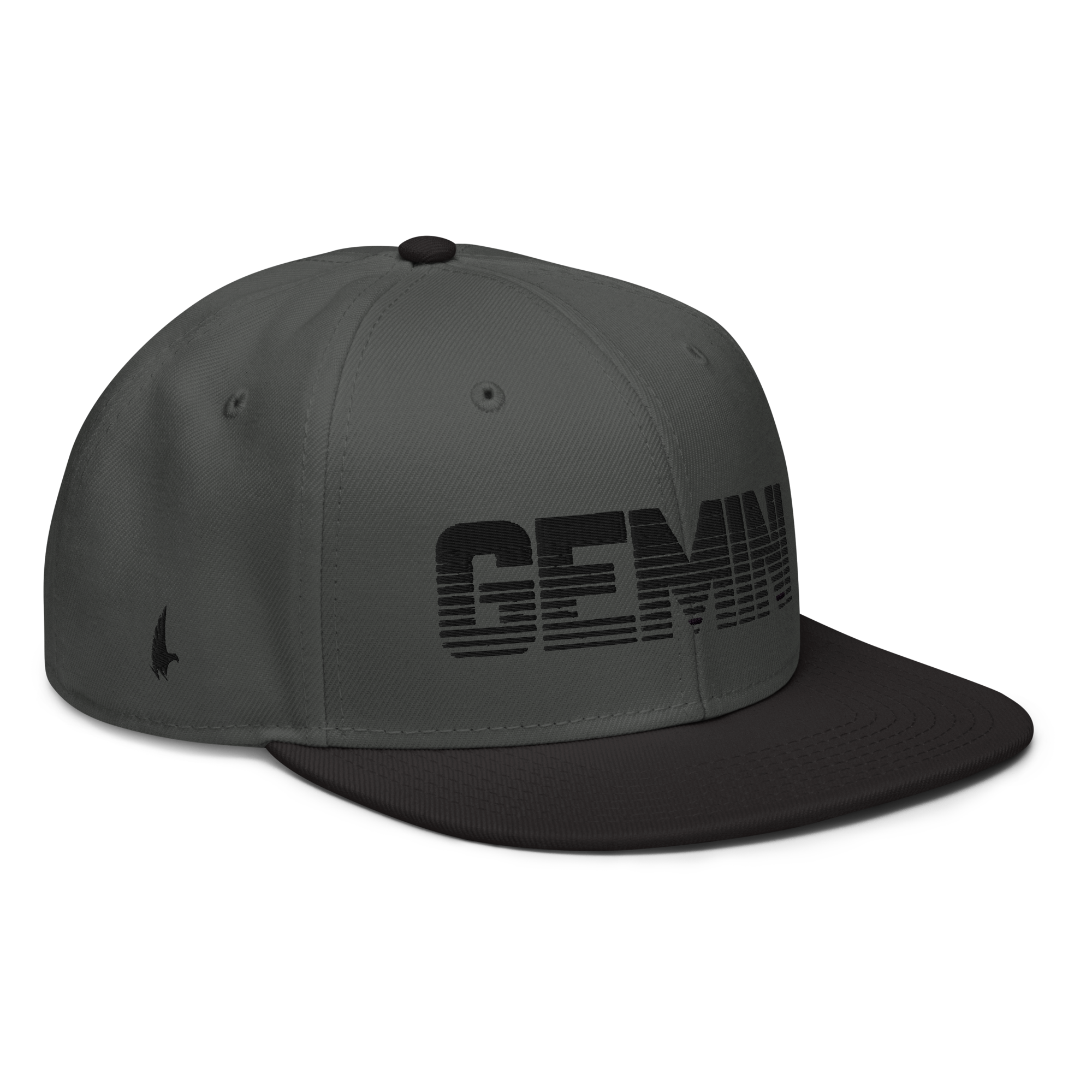 Gemini Snapback Hat - Charcoal Gray / Black - Loyalty Vibes