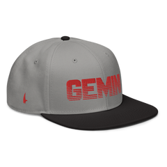 Gemini Snapback Hat Gray / Red - Loyalty Vibes