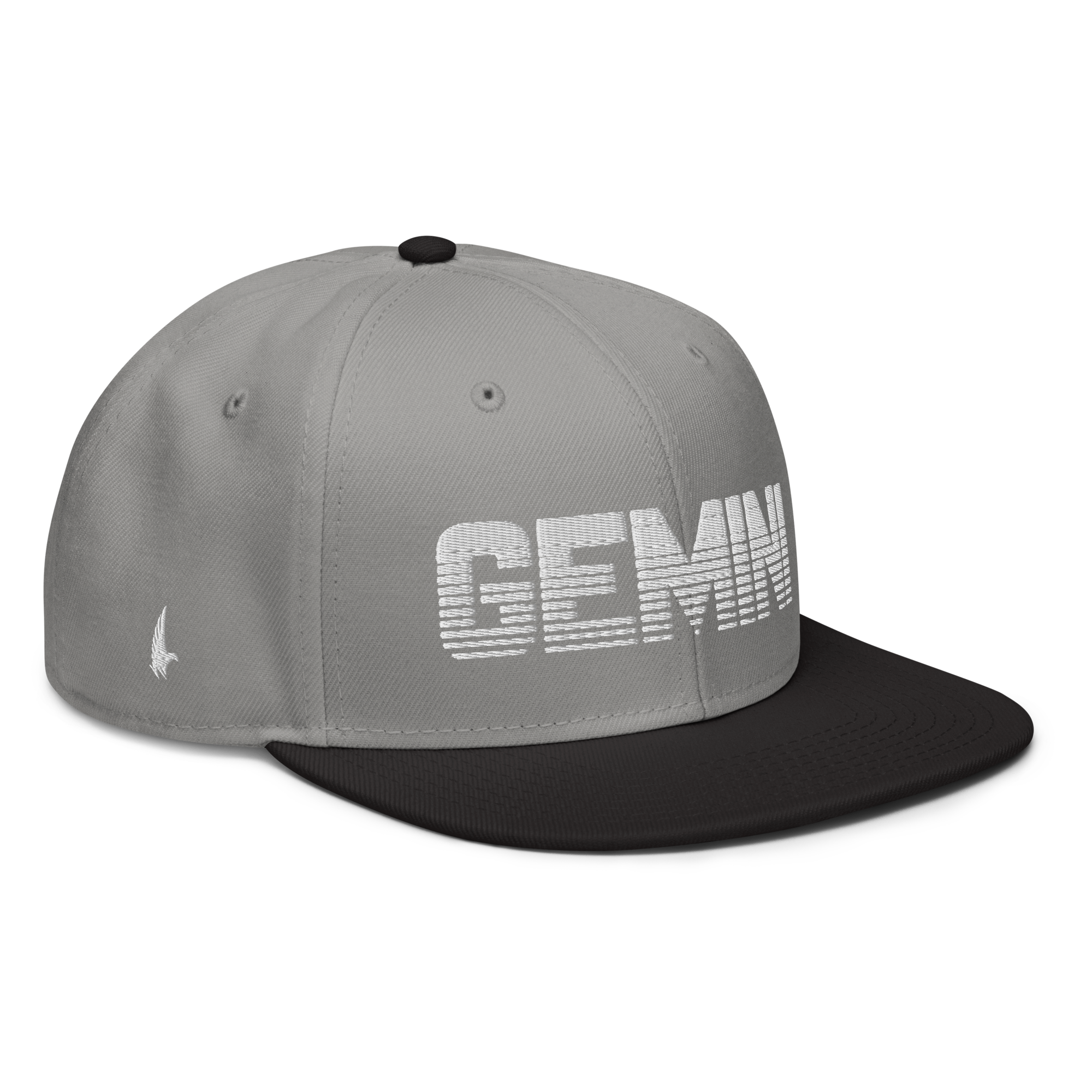 Gemini Snapback Hat Gray / White - Loyalty Vibes