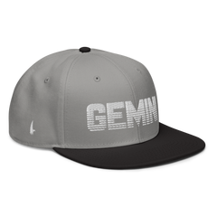Gemini Snapback Hat Gray / White - Loyalty Vibes