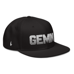Gemini Snapback Hat Black / White - Loyalty Vibes