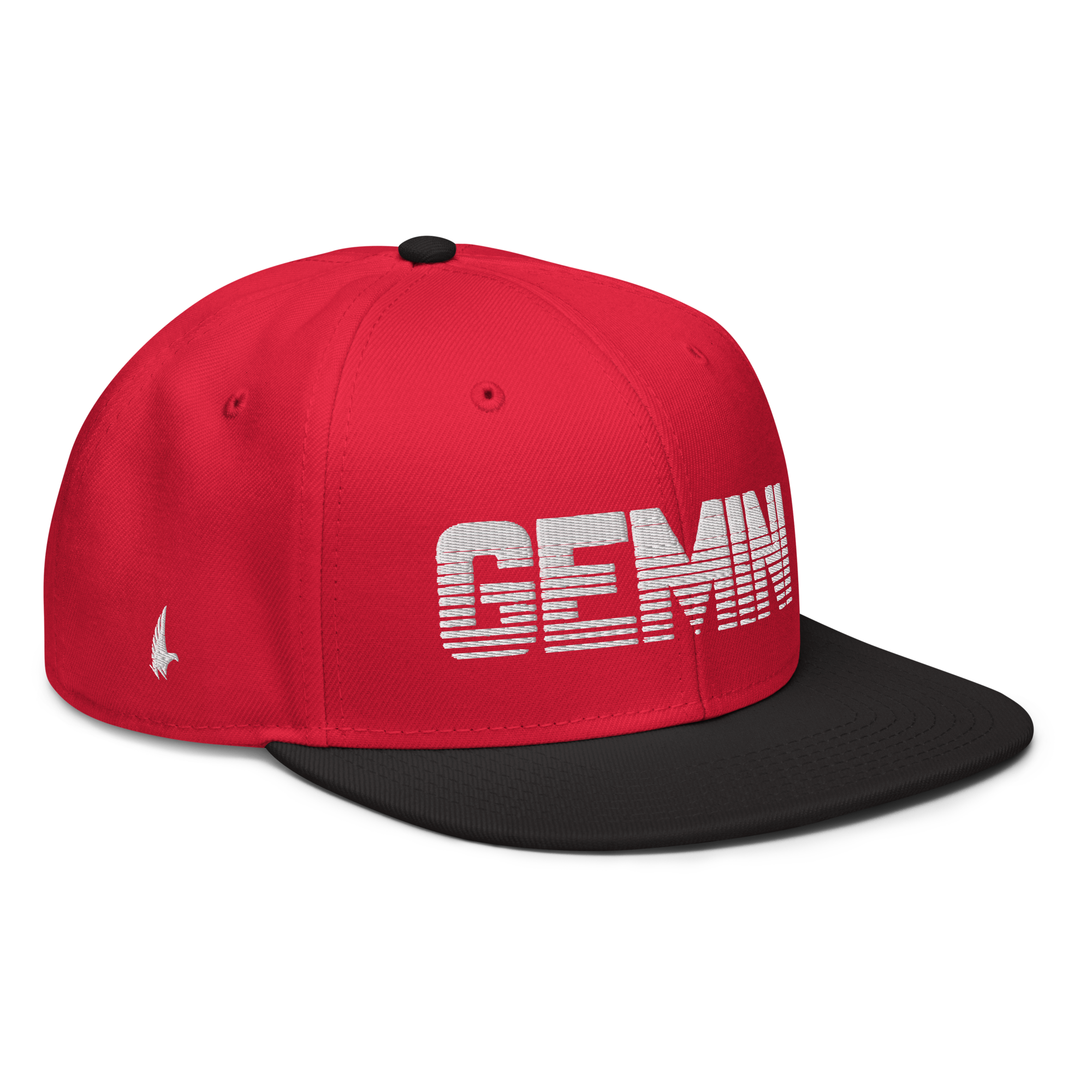 Gemini Snapback Hat - Red / White / Black - Loyalty Vibes