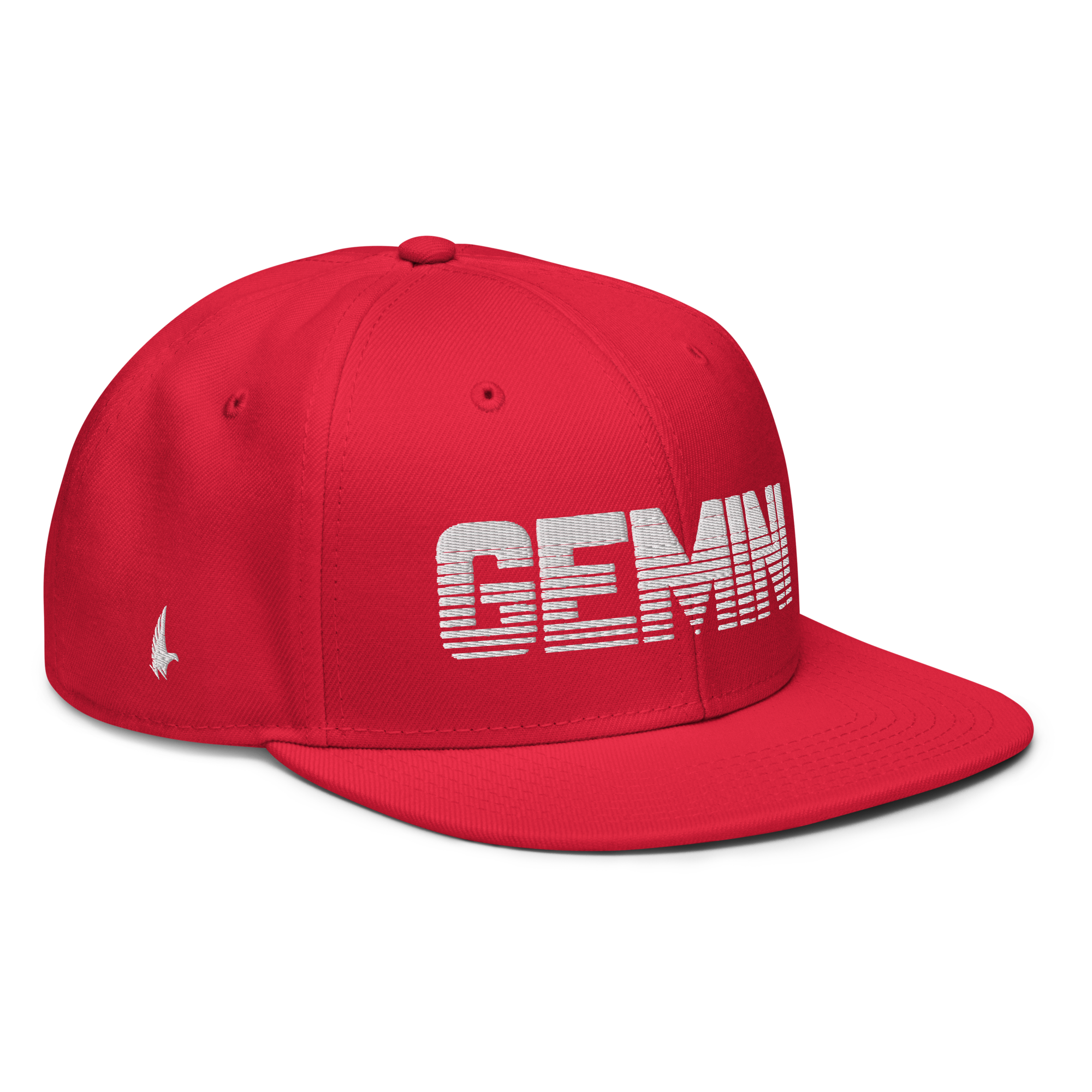 Gemini Snapback Hat - Red / White - Loyalty Vibes