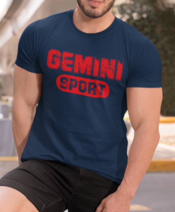 Gemini Sport T-Shirt navy - Loyalty Vibes