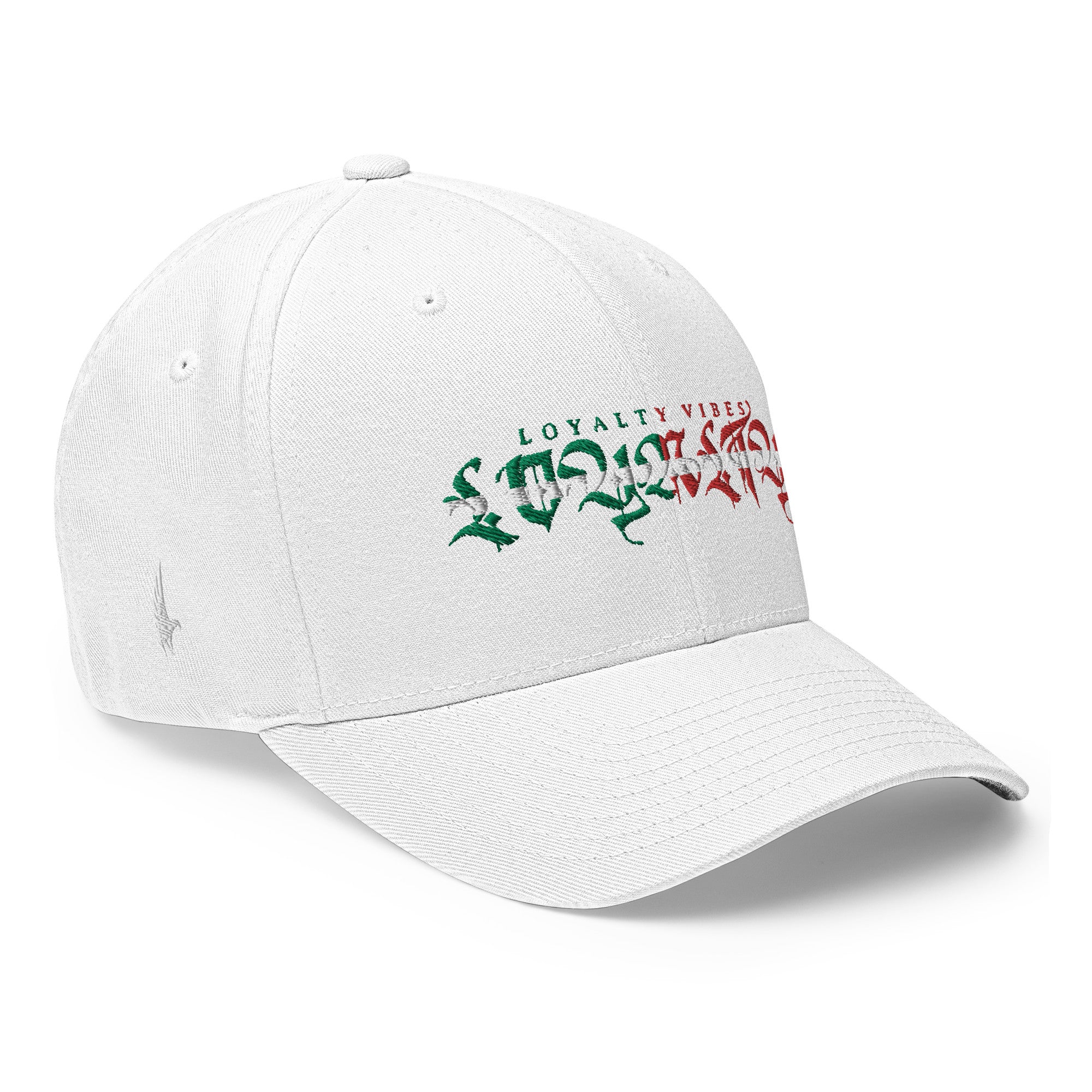 Gente Fitted Hat White - Loyalty Vibes