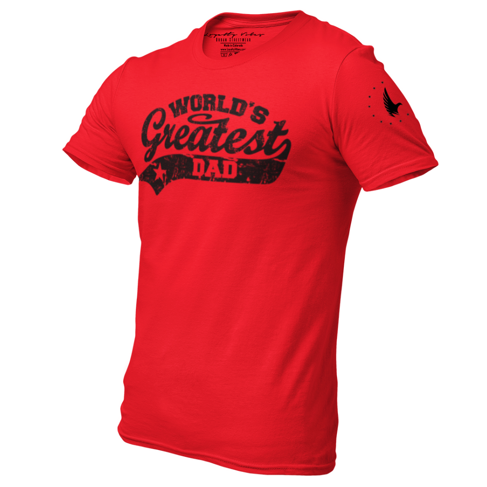 Greatest Dad Tee Red / Black - Loyalty Vibes