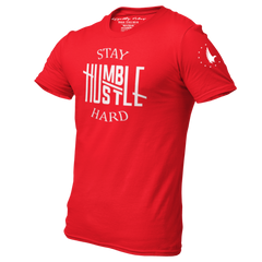 Hustle Hard Tee Red/White - Loyalty Vibes