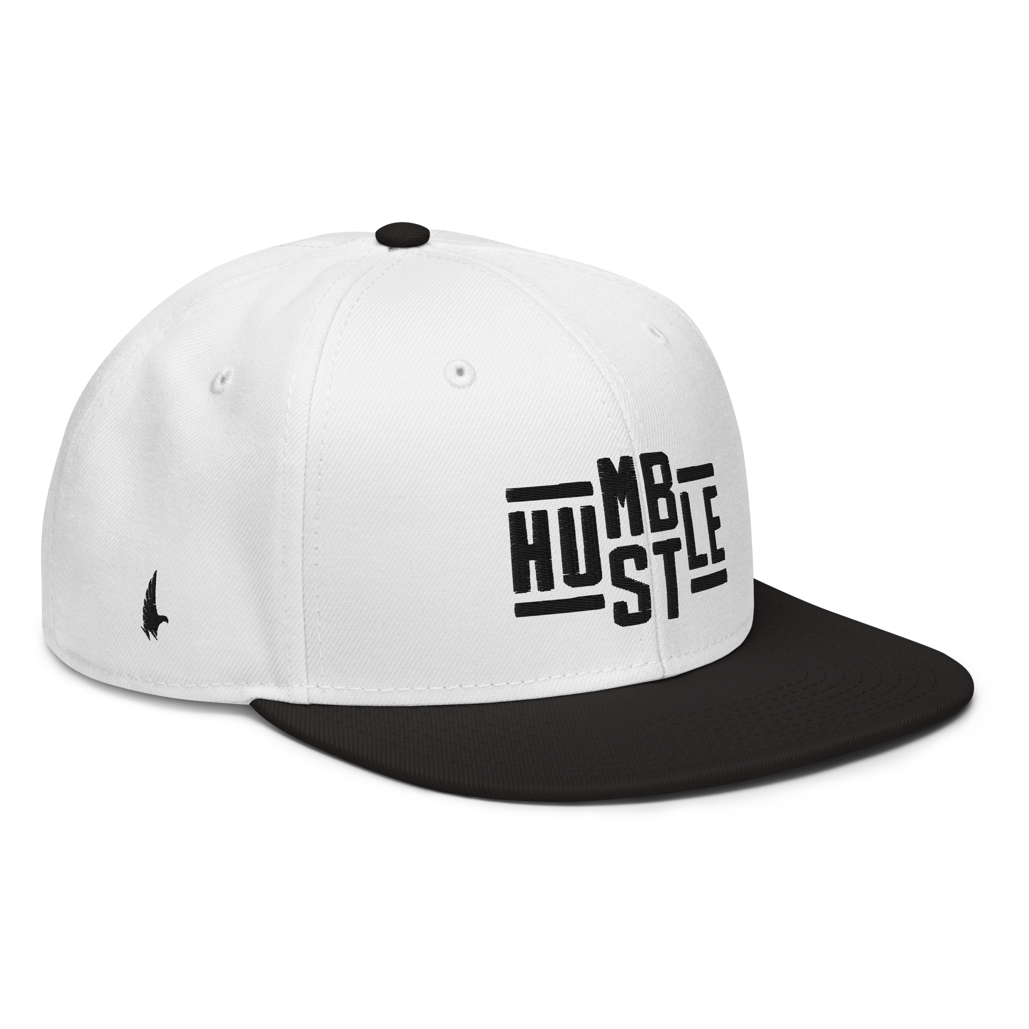 Hustle Snapback Hat - White/Black/Black OS - Loyalty Vibes