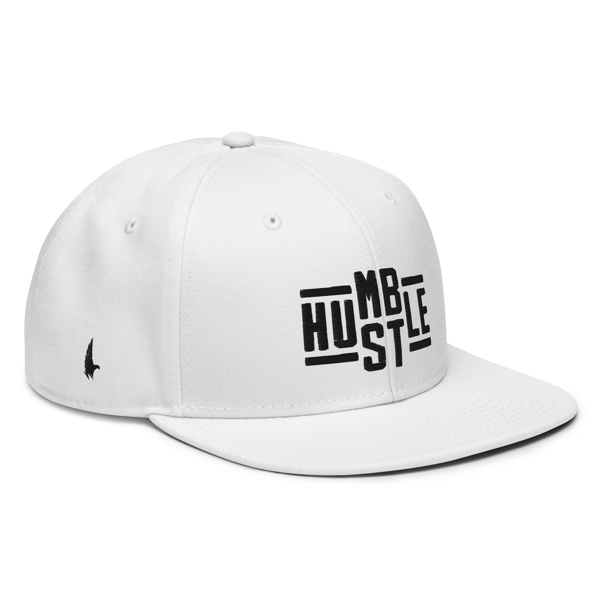 Hustle Snapback Hat White/Black OS - Loyalty Vibes