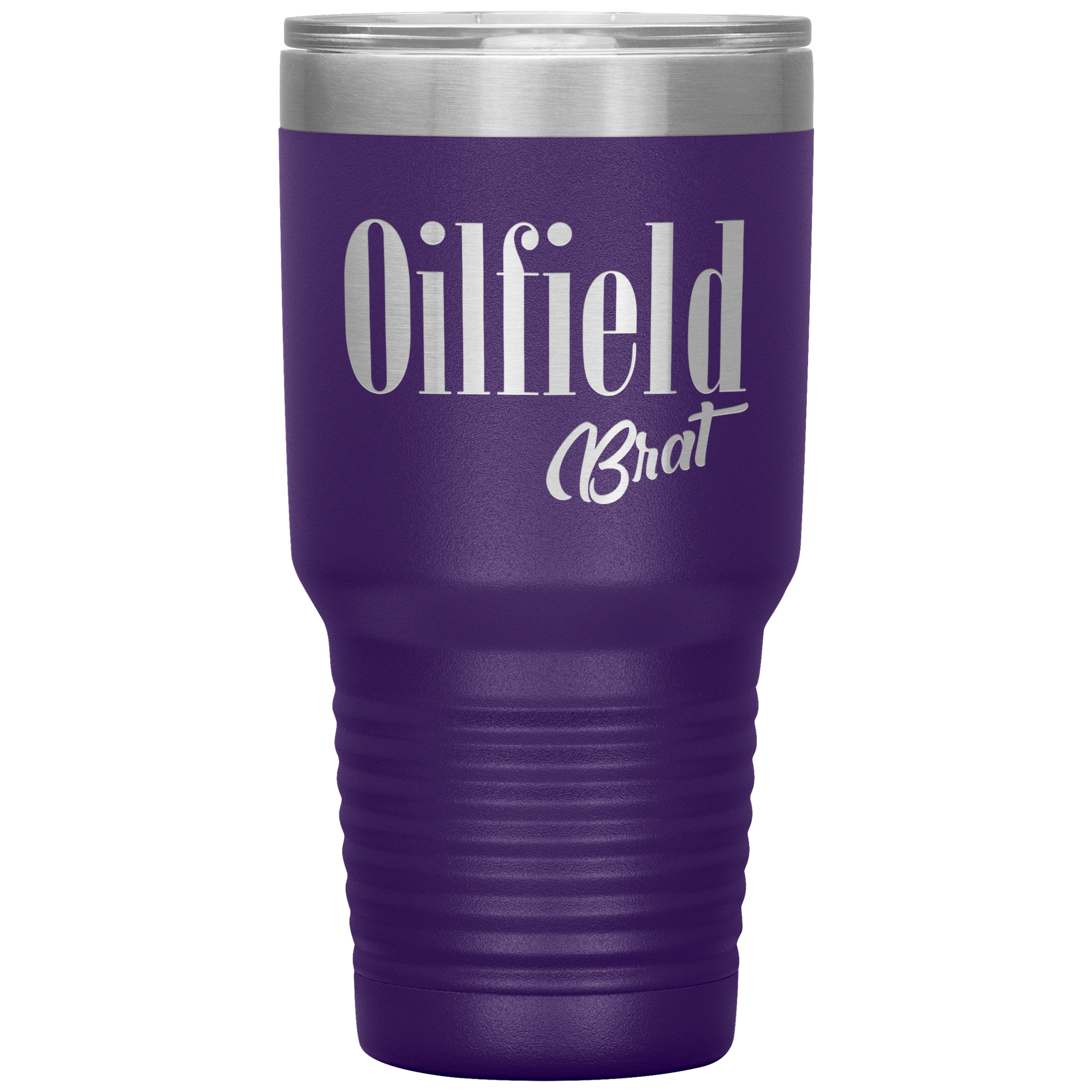 Sassy Oilfield Brat Tumbler Purple