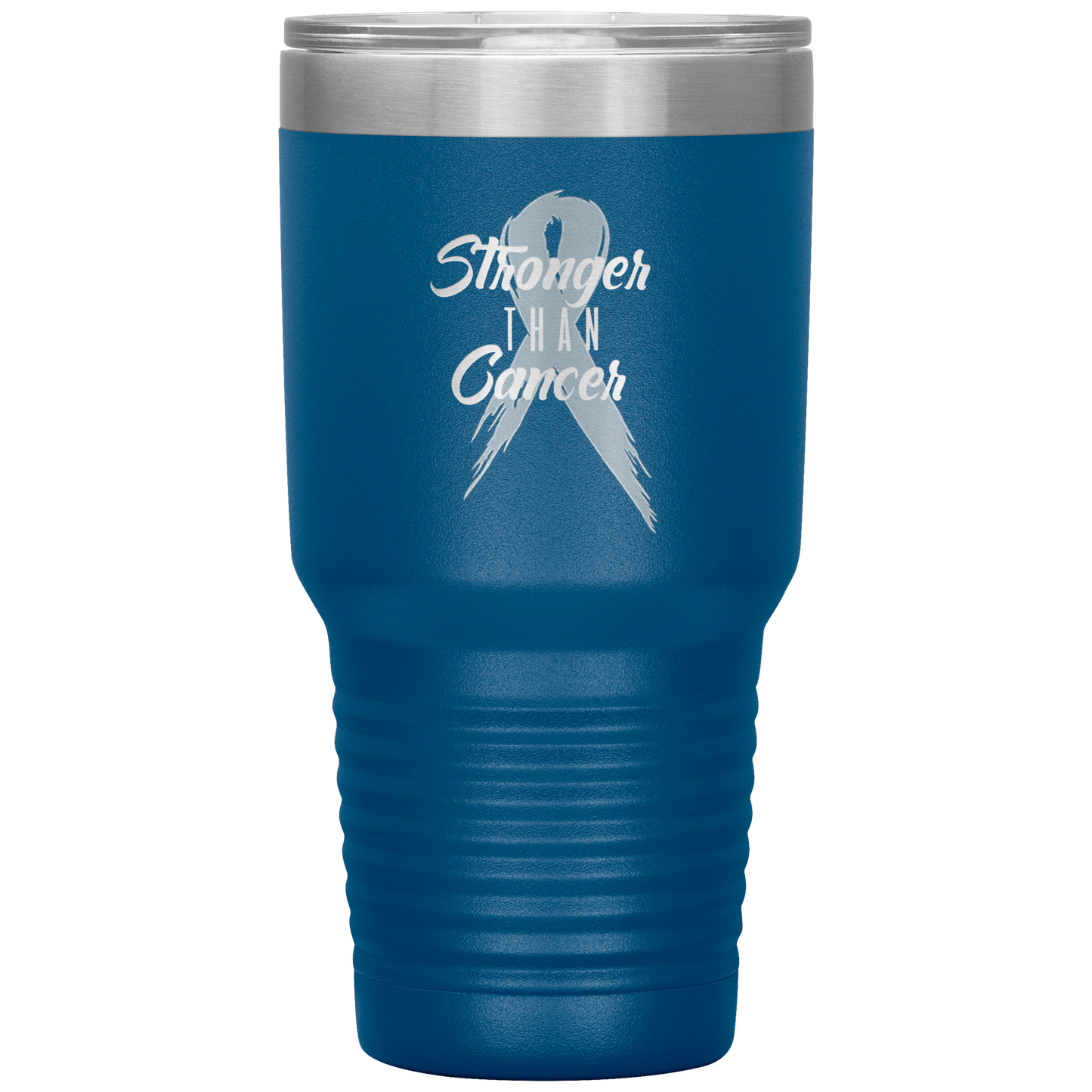 Stronger Than Cancer Tumbler Blue