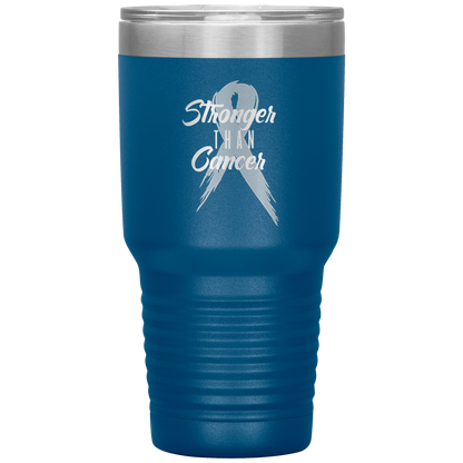 Stronger Than Cancer Tumbler Blue
