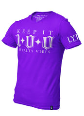 Loyalty Vibes Keep It 100 T-Shirt - Purple - Loyalty Vibes
