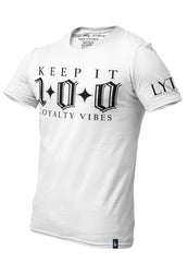 Keep It 100 T-Shirt White Men's - Loyalty Vibes