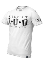 Keep It 100 T-Shirt White Men's - Loyalty Vibes