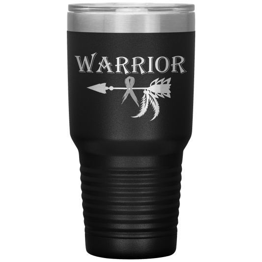 Cancer Warrior Tumbler Black Loyalty Vibes
