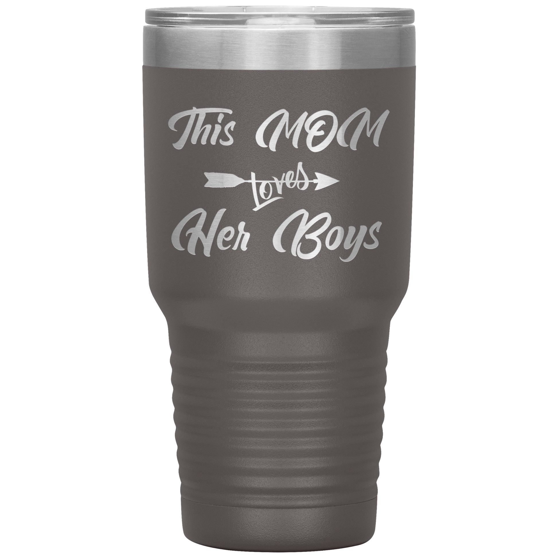 This Mom Loves Her Boys Tumbler Pewter