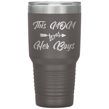 This Mom Loves Her Boys Tumbler Pewter