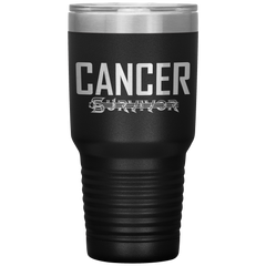 Cancer Survivor Tumbler Black - Loyalty Vibes