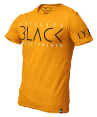 Legalize Black Graphic T-Shirt Gold - Loyalty Vibes